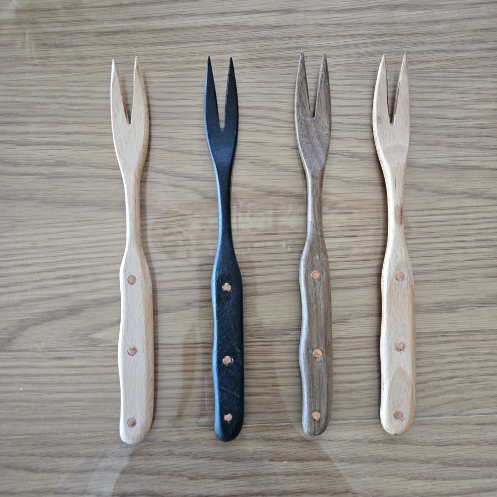 Anthropolgie Wooden Forks Set Of 4.